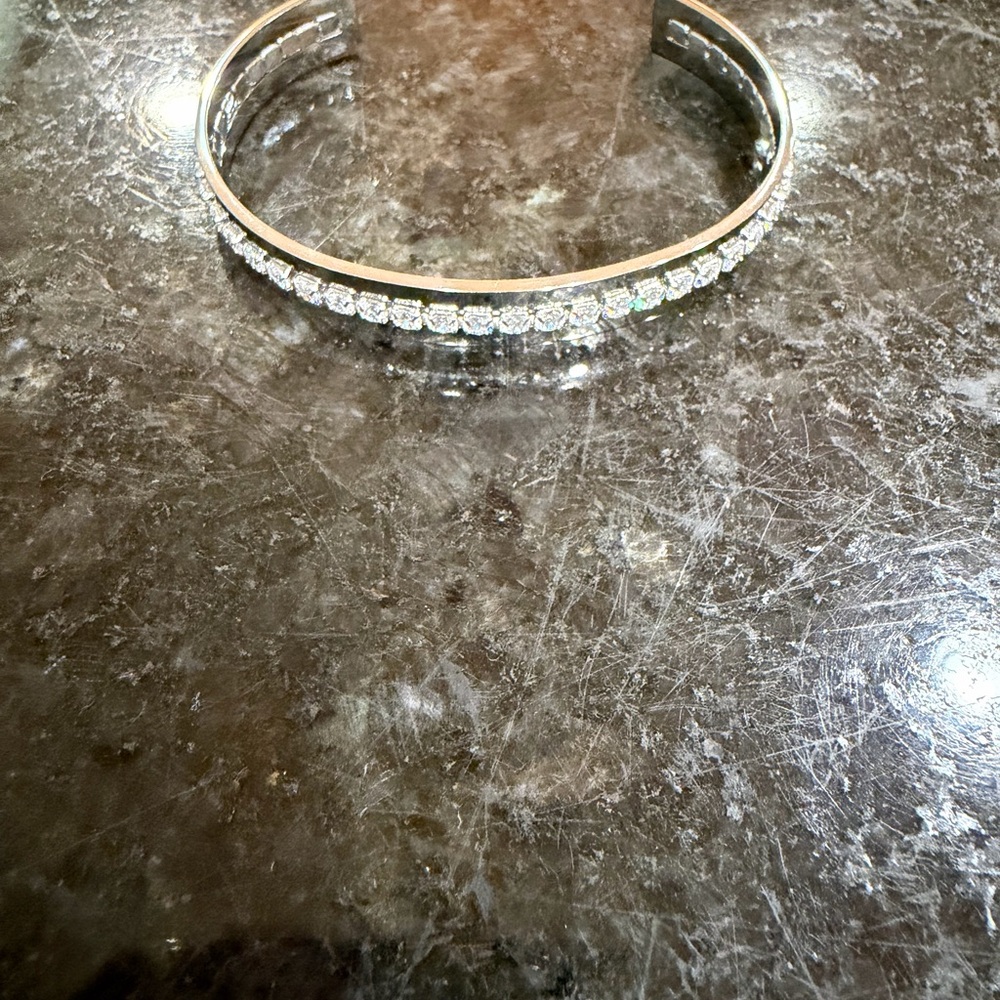 Chic Silver and Pave Women's Bracelet